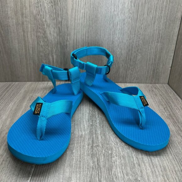 Teva Original Universal Sandals Size 8 Adjustable Strap Flat Thong Blue 1003986 - Picture 3 of 10